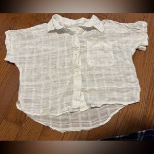 Aeropostale See Through Beach Button Up